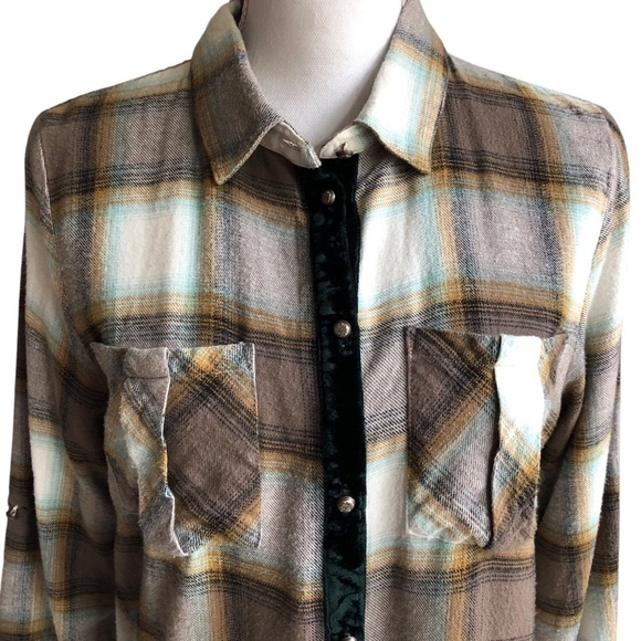 Soft Surroundings Saxon Plaid Tunic Shirt Dress Medium - Picture 3 of 16